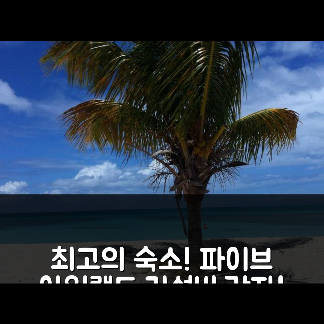 파이브 아일랜드 숙소 여행 호텔 추천 스파이스 코티지 | 가성비 절대 강자 조식과 수영장 5가지 이유