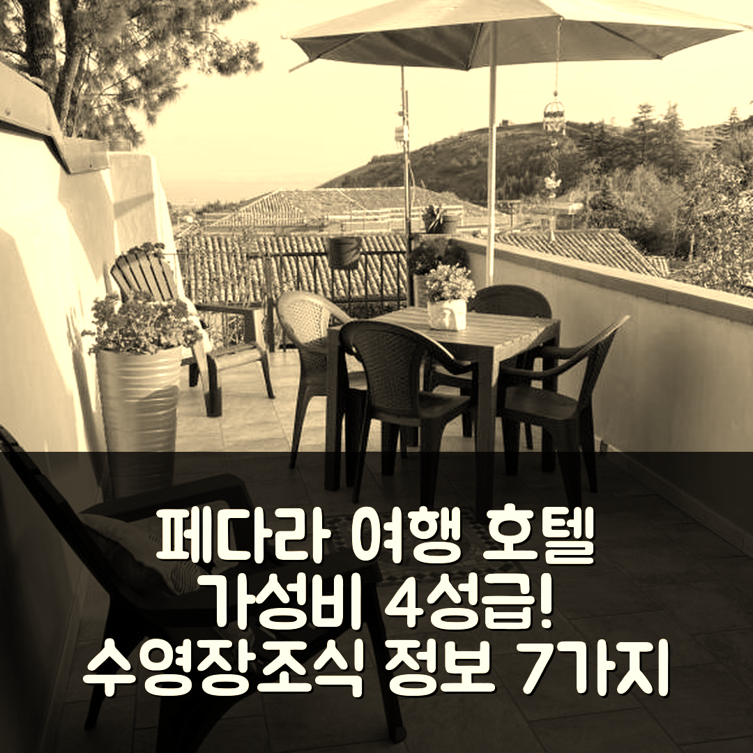 페다라 숙소 여행 호텔 추천 돌체 니도 | 가성비 좋은 4성급 수영장과 조식 정보 7가지