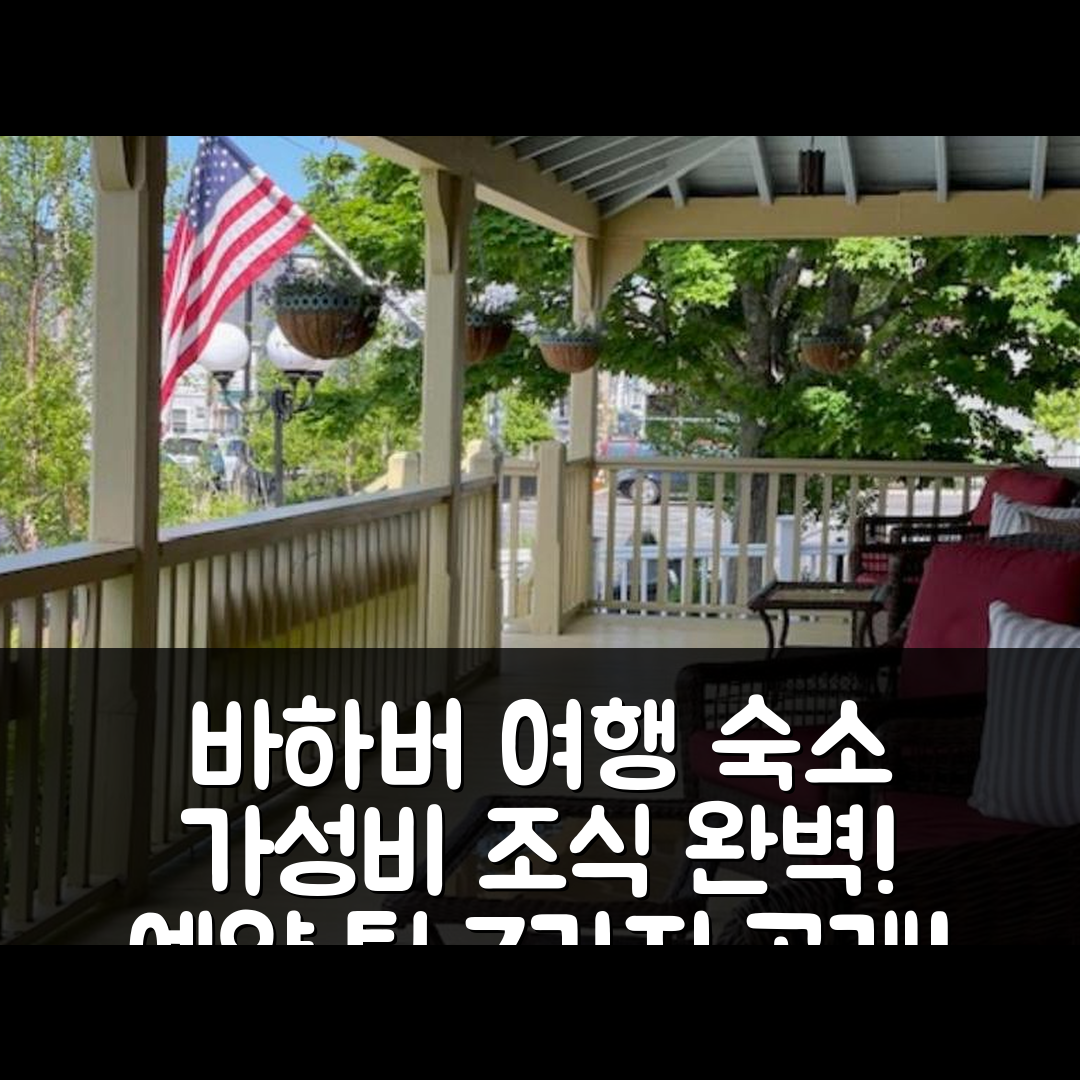 바하버 숙소 여행 호텔 추천 센트럴 하우스 인 | 가성비와 조식이 뛰어난 위치 및 예약 팁 7가지