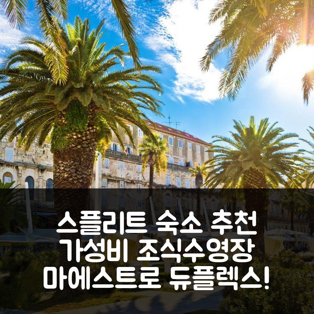 스플리트 숙소 여행 호텔 추천 마에스트로 듀플렉스 이스타르스카 아파트먼트 | 가성비 뛰어난 조식과 수영장 정보 7가지