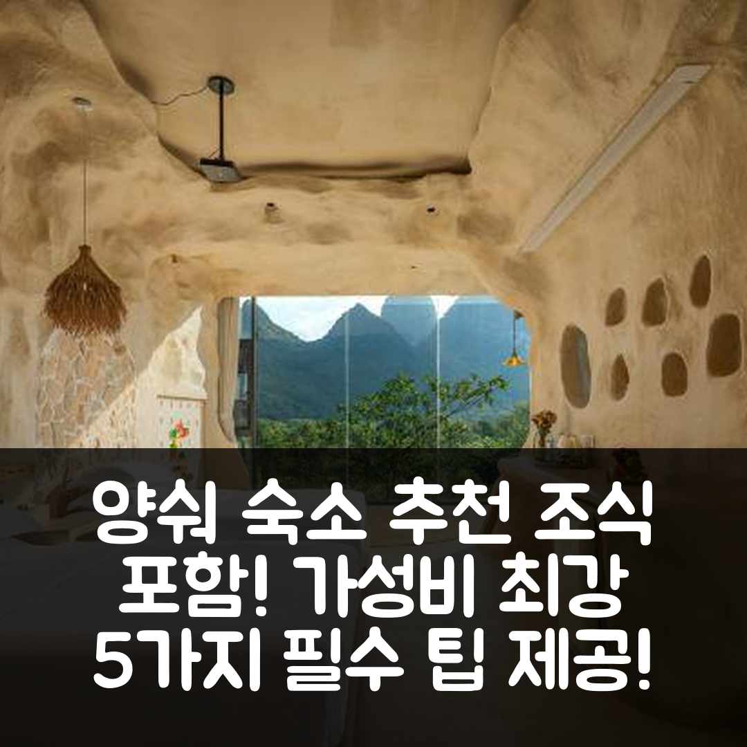 양숴 숙소 여행 호텔 추천 오렌지 화이트 빅케이션 홈스테이 | 조식과 가성비 최강의 매력적인 위치 5가지 팁
